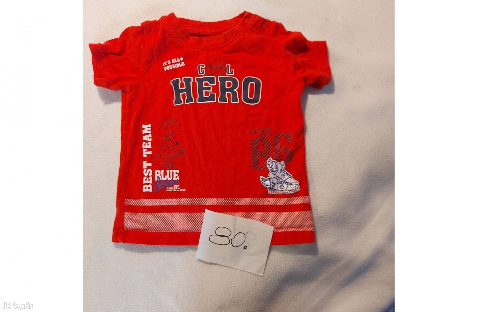 Rövidujjú kisfiú póló 80-as méretű,