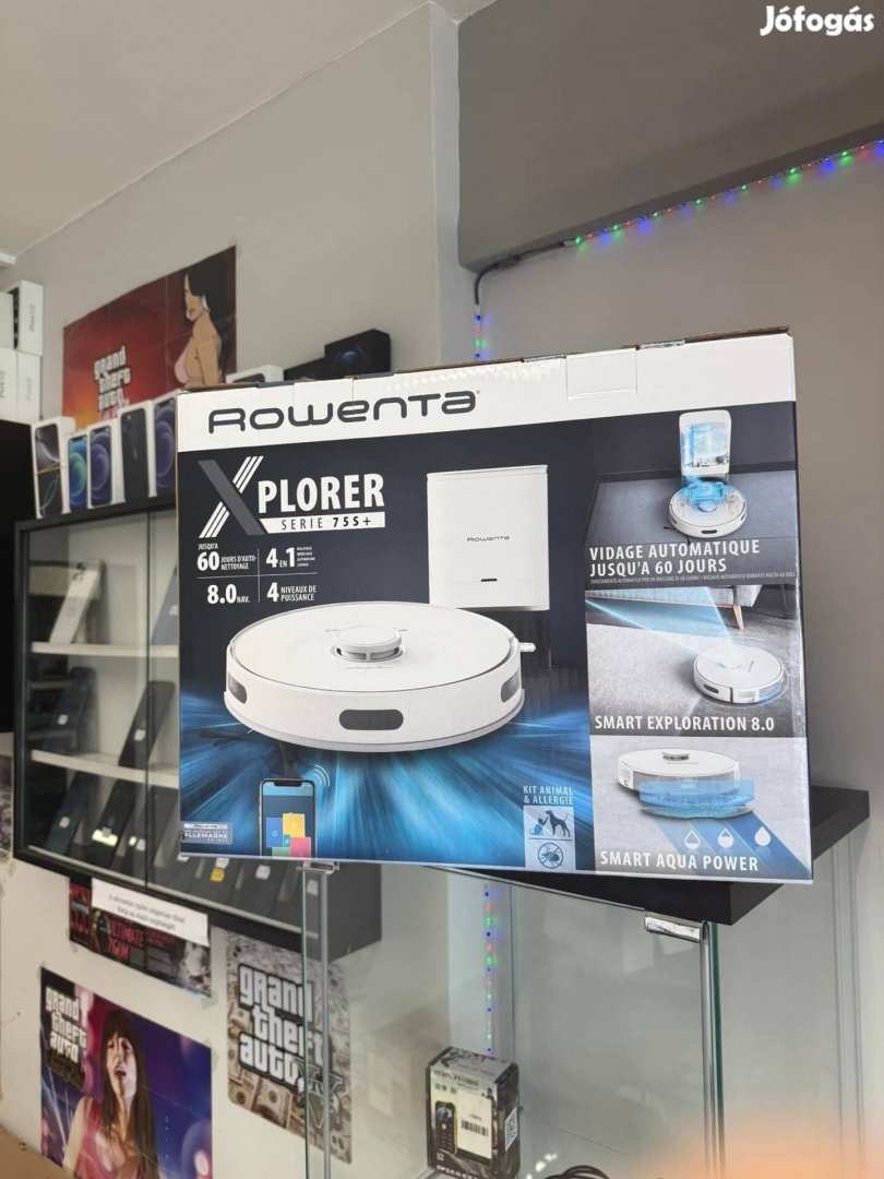 Rowenta X-Plorer Serie 75S+ robotporszívó, Új-Bontatlan, 1 év garancia
