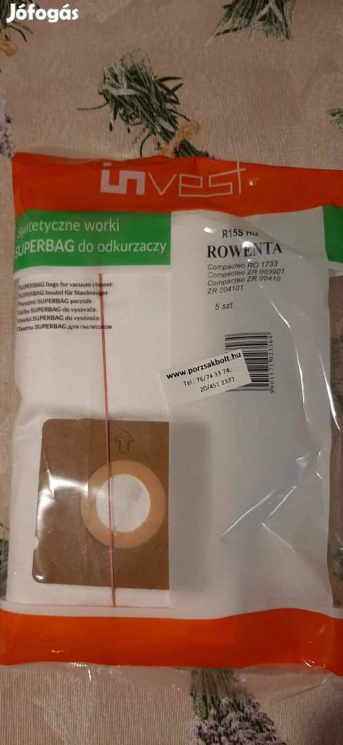 Rowenta porzsák