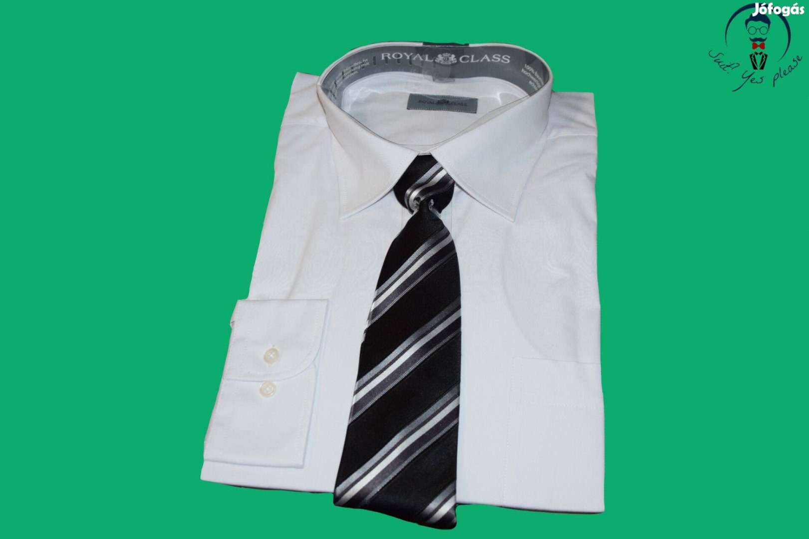Royal Class prémium, új férfi ing nyakkendővel 2 (méret:46-2XL)
