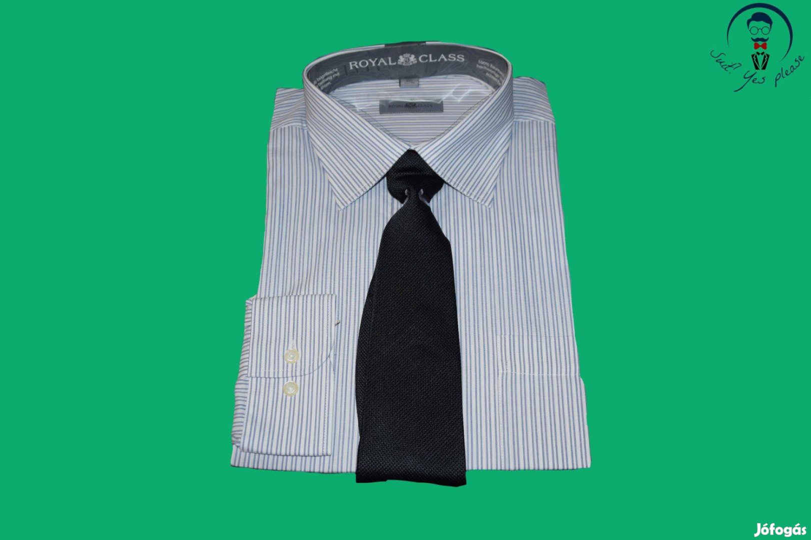 Royal Class prémium, új férfi ing nyakkendővel (méret:46-2XL)