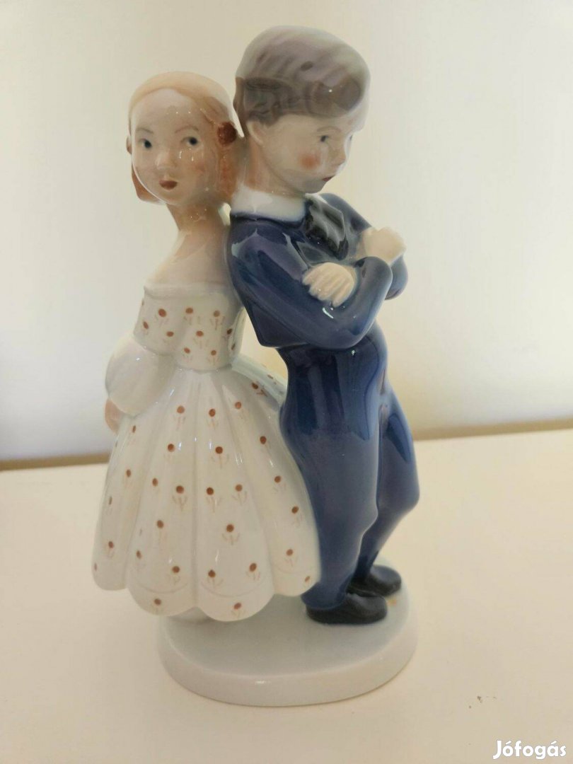 Royal Copenhagen "Lány-fiú pár" porcelán figura