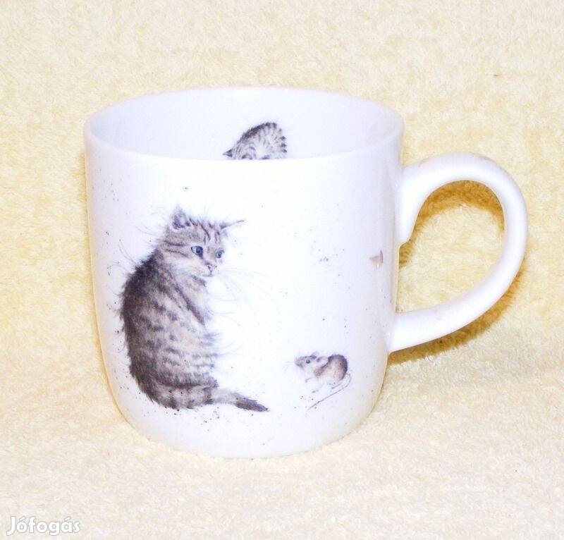 Royal worcester porcelán cicás bögre