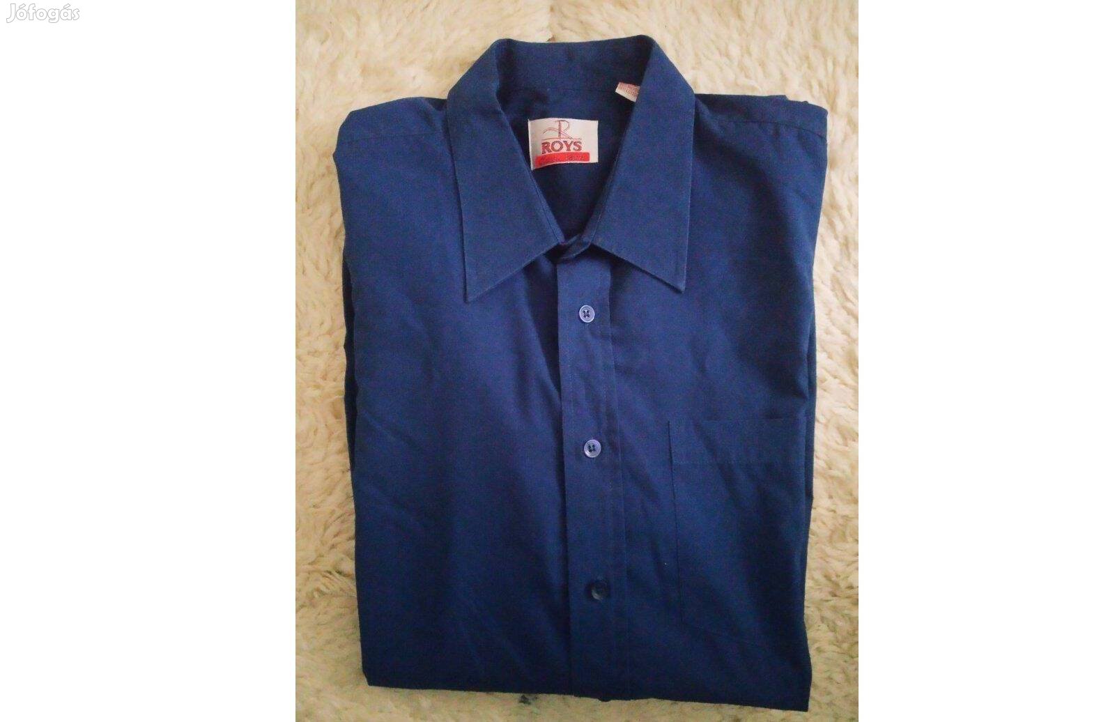 Roys Classic Shirts hosszú ujjú sötétkék színű férfi ing 17,5-es, új