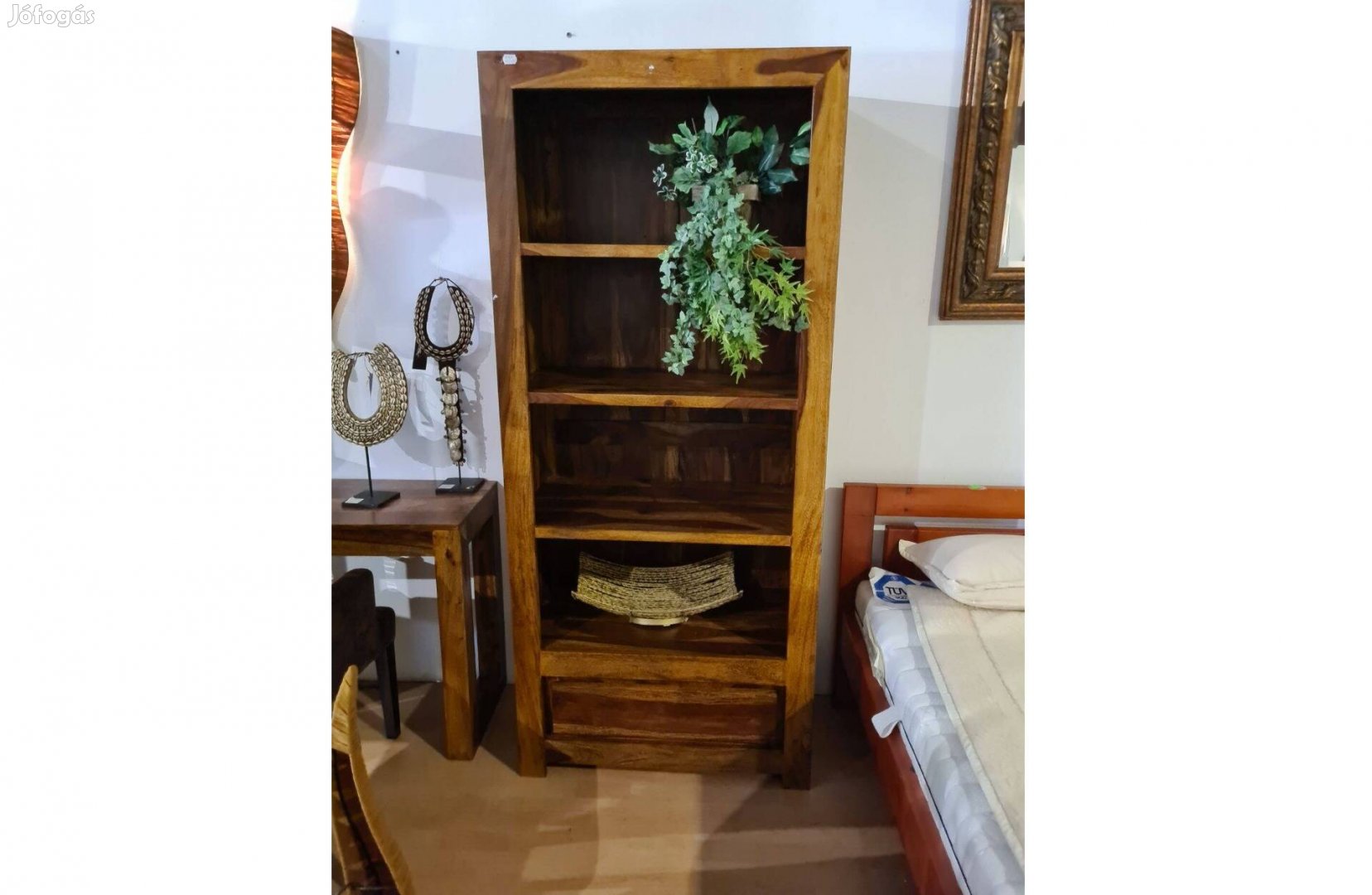 Rózsafa Könyves Szekrény Fiókos Egyedi Design