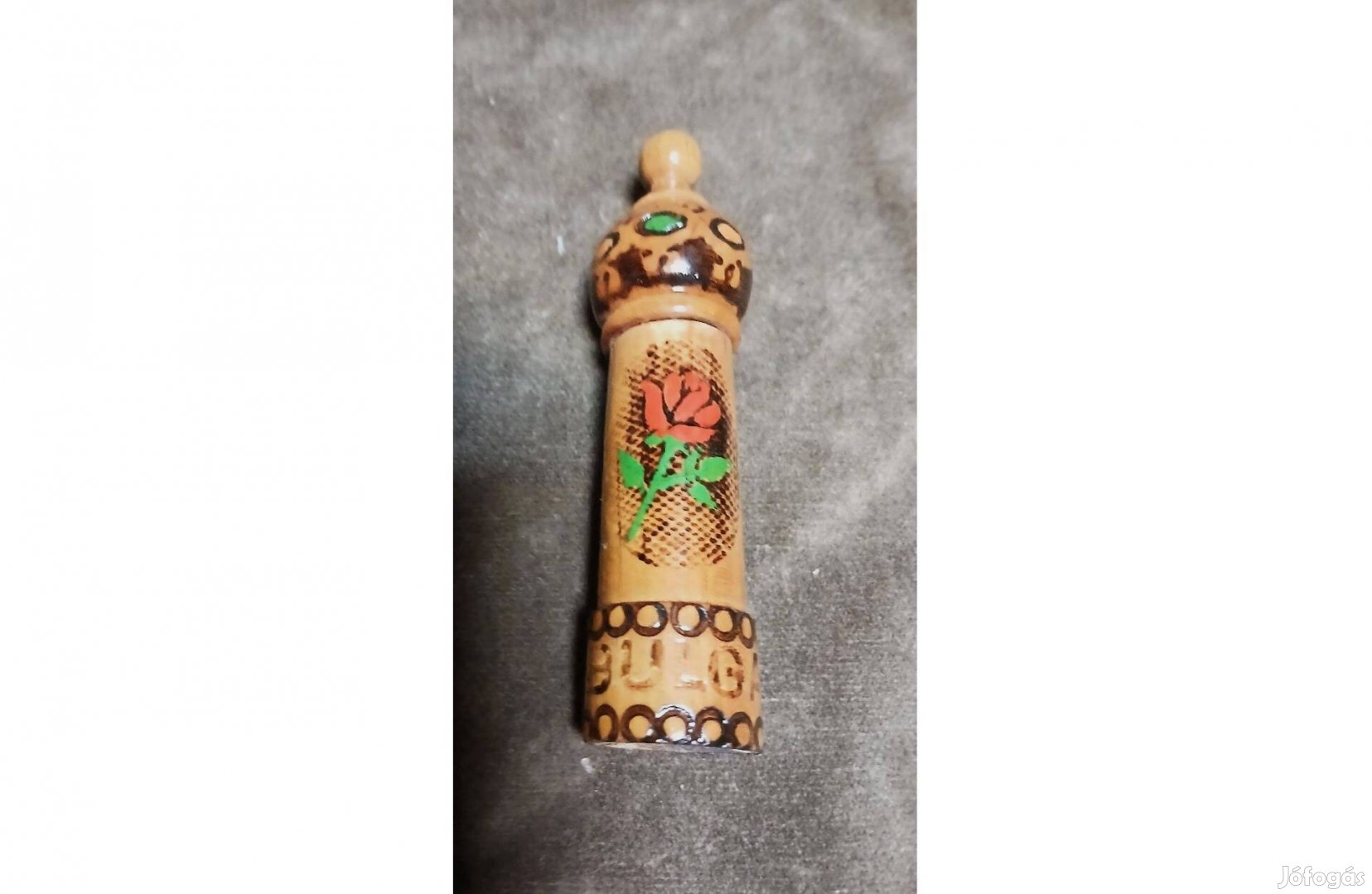 Rózsaolaj, bolgár (eredeti fiolával, m: 9 cm)