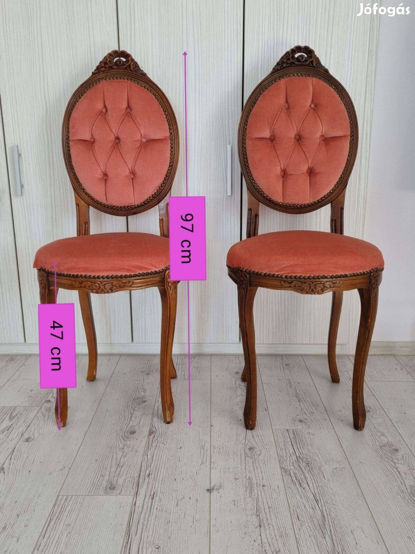 Rózsaszín bársony székek