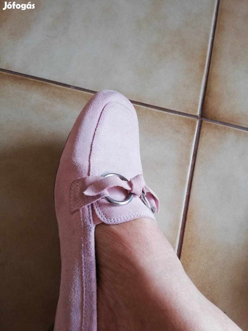 Rózsaszín bőr cipő 41-41.5 