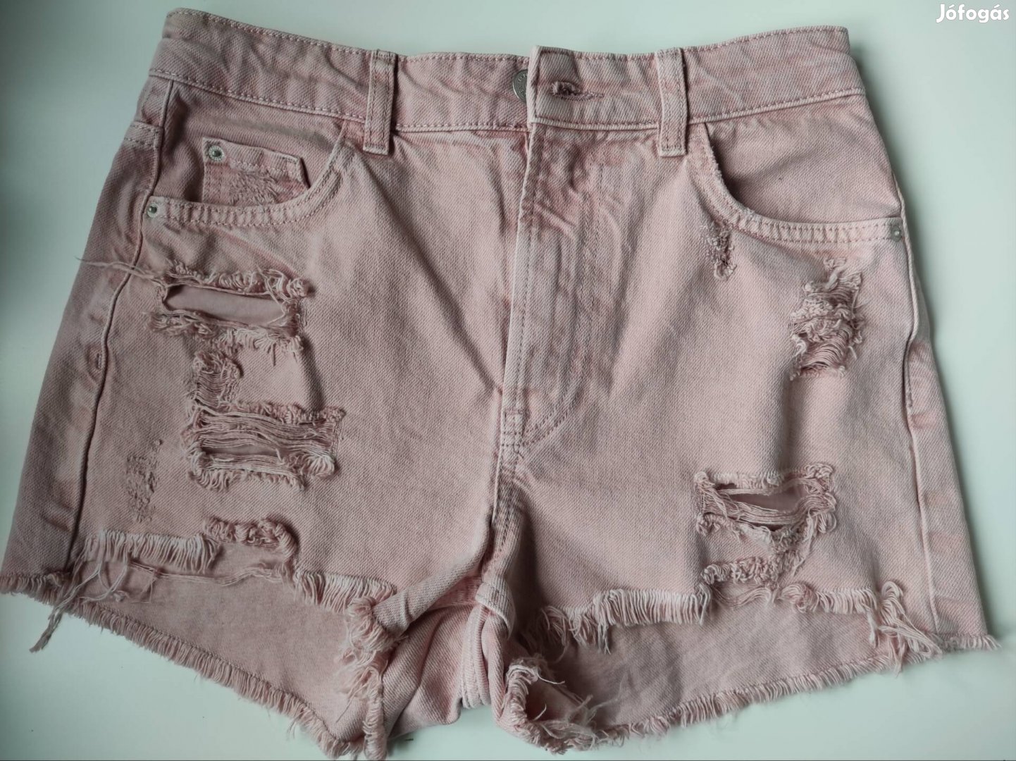 Rózsaszín farmer rövid nadrág 