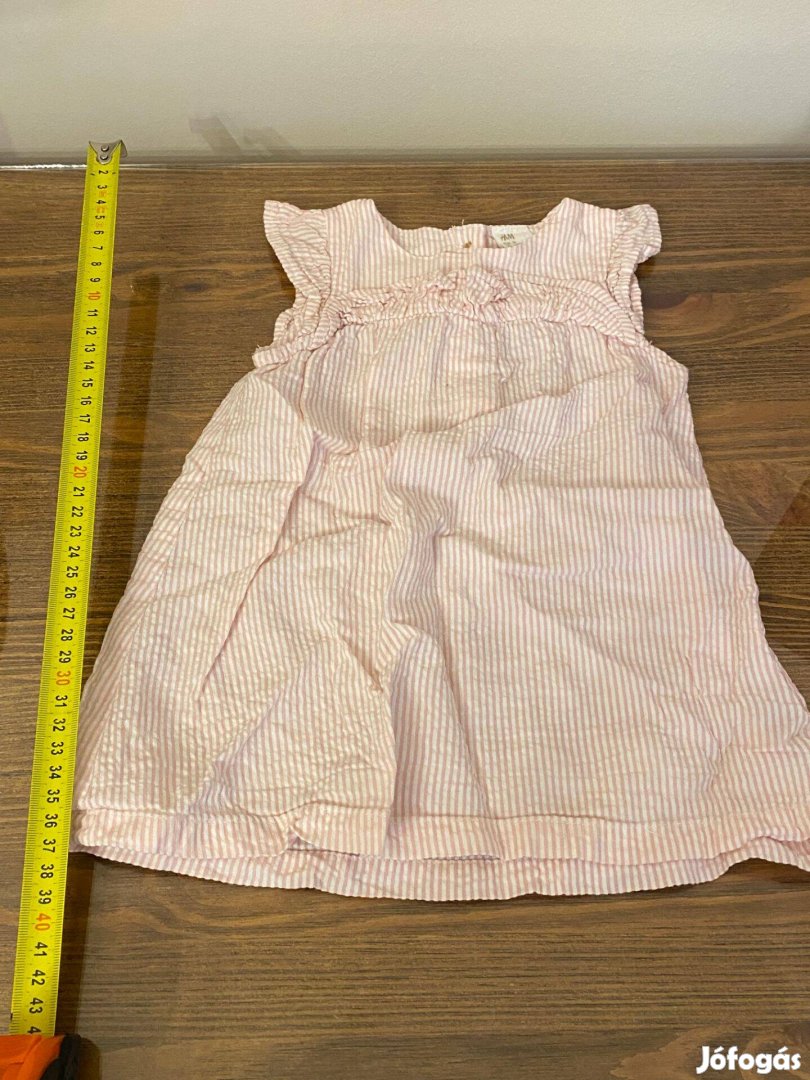 Rózsaszín-fehér csíkos ruha - H&M - Lány - 74