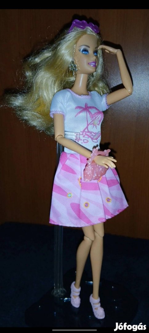 Rózsaszín pálmás Barbie baba ruhaszett 