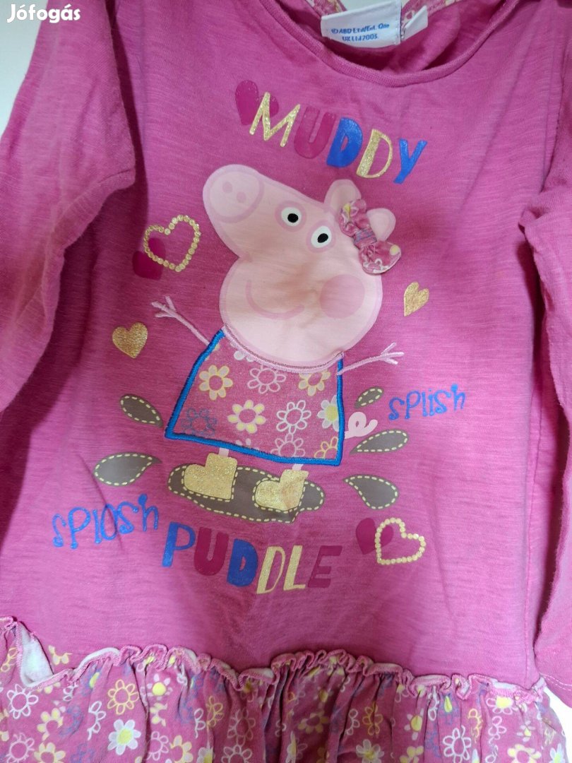 Rózsaszín papamalacos lányka ruha3-4