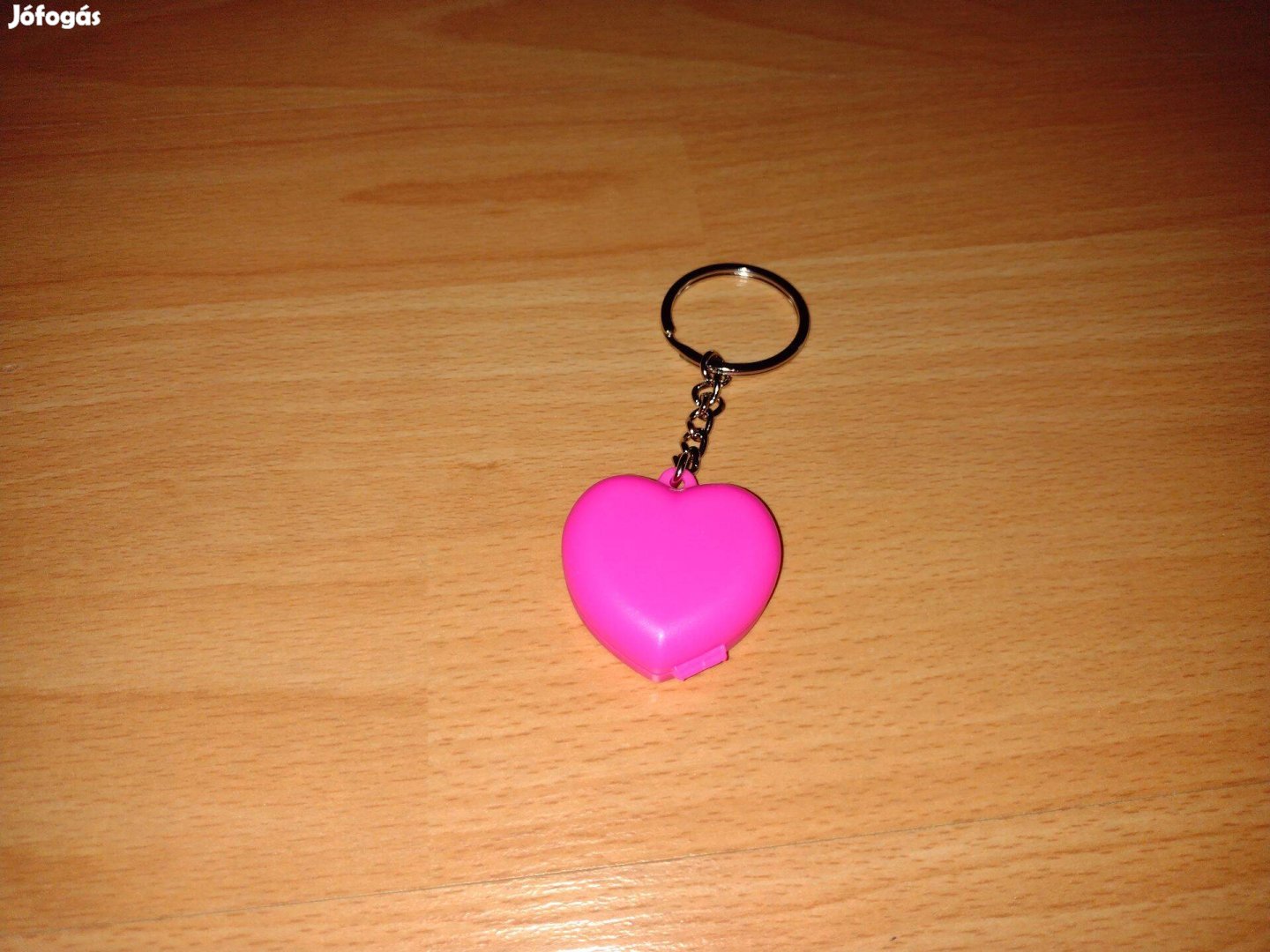 Rózsaszín szív gyógyszer / cukorka / rágó tartó kulcstartó