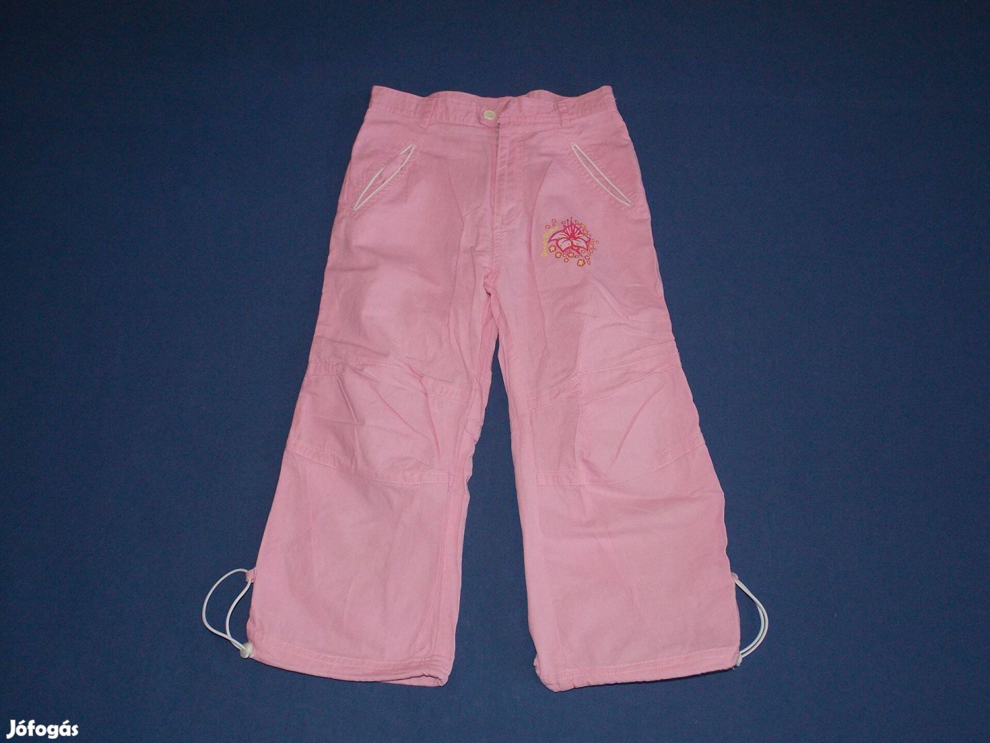 Rózsaszín térdnadrág halásznadrág 140-es, 10-11 évesre