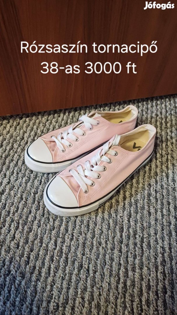Rózsaszín tornacipő 38-as