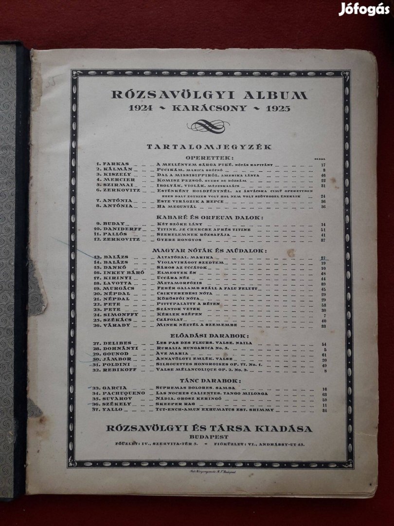 Rózsavölgyi Karácsonyi Album 1924-1925