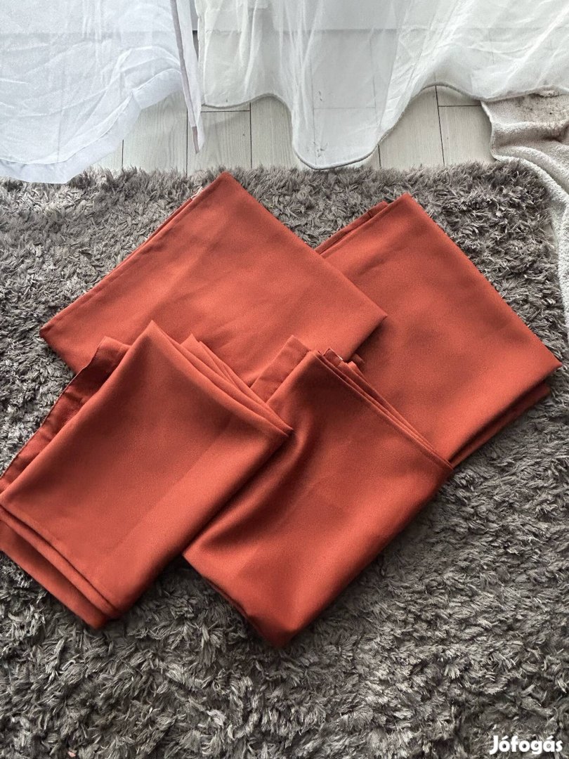 Rozsdabarna terrakotta blackout függöny, 4 db, sötétítő