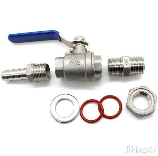 Rozsdamentes Csap Csőcsatlakozóval Szettben 12-os 4327