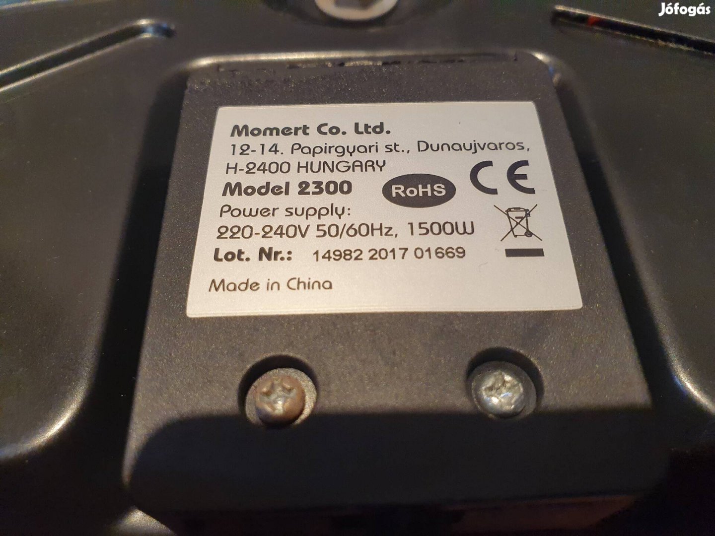 Rozsdamentes elektromos rezsó újszerű állapotban