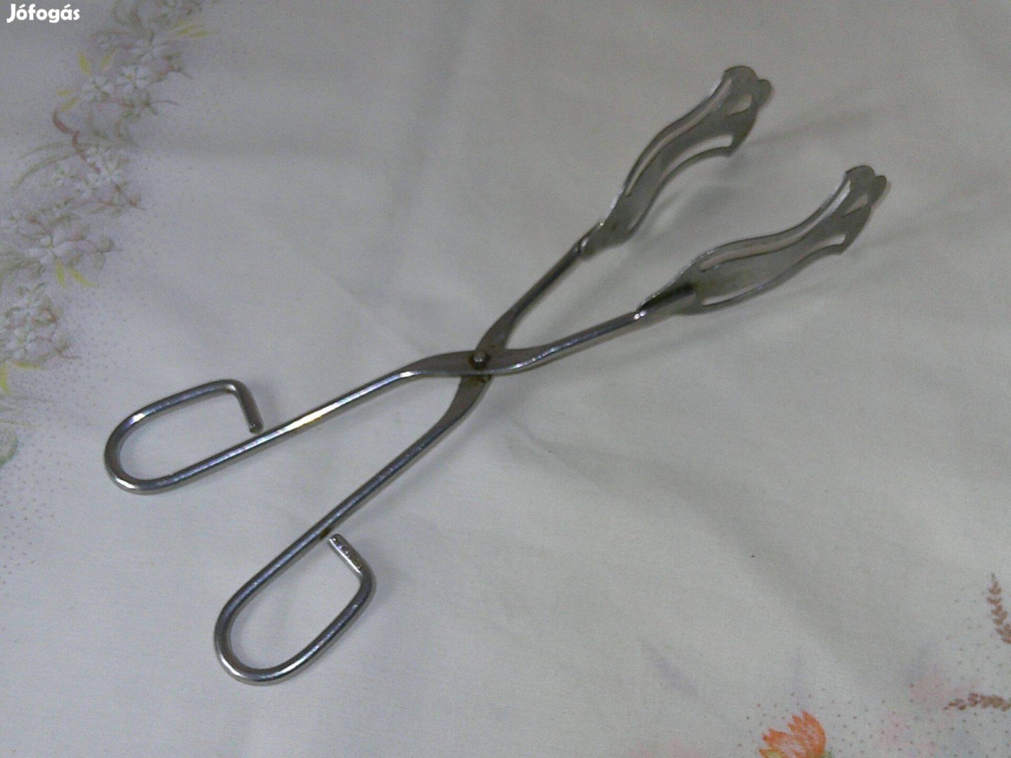 Rozsdamentes ételfogó, sütemény csipesz