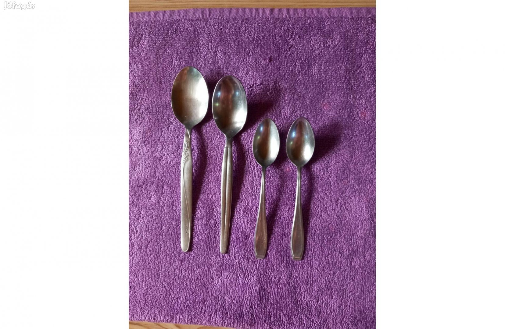 Rozsdamentes evőkanál 2 db és teás kanál 3 db - Újszerű