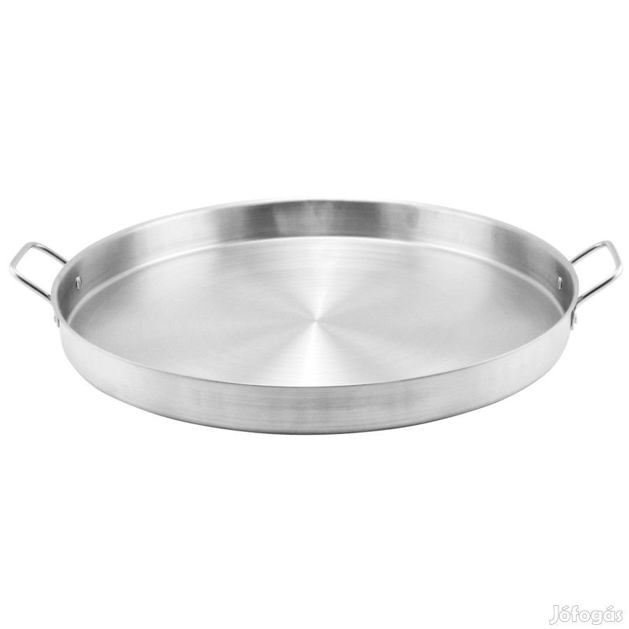 Rozsdamentes kerek tepsi 55 cm-es füles tálca