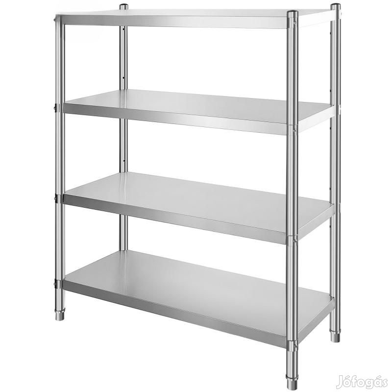 Rozsdamentes polc  4 szint (122x150x 48 cm)