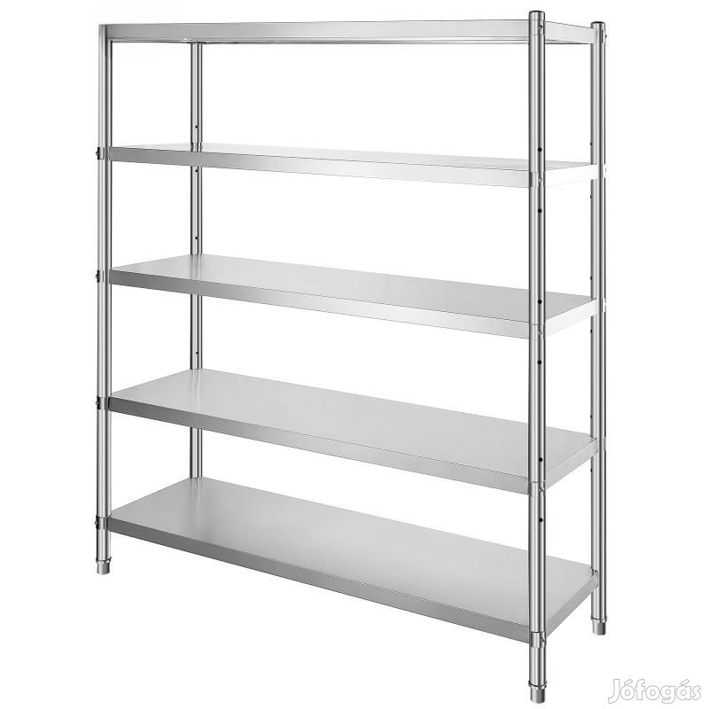 Rozsdamentes polc  5 szint- 180 cm x 45 cm x 180 cm