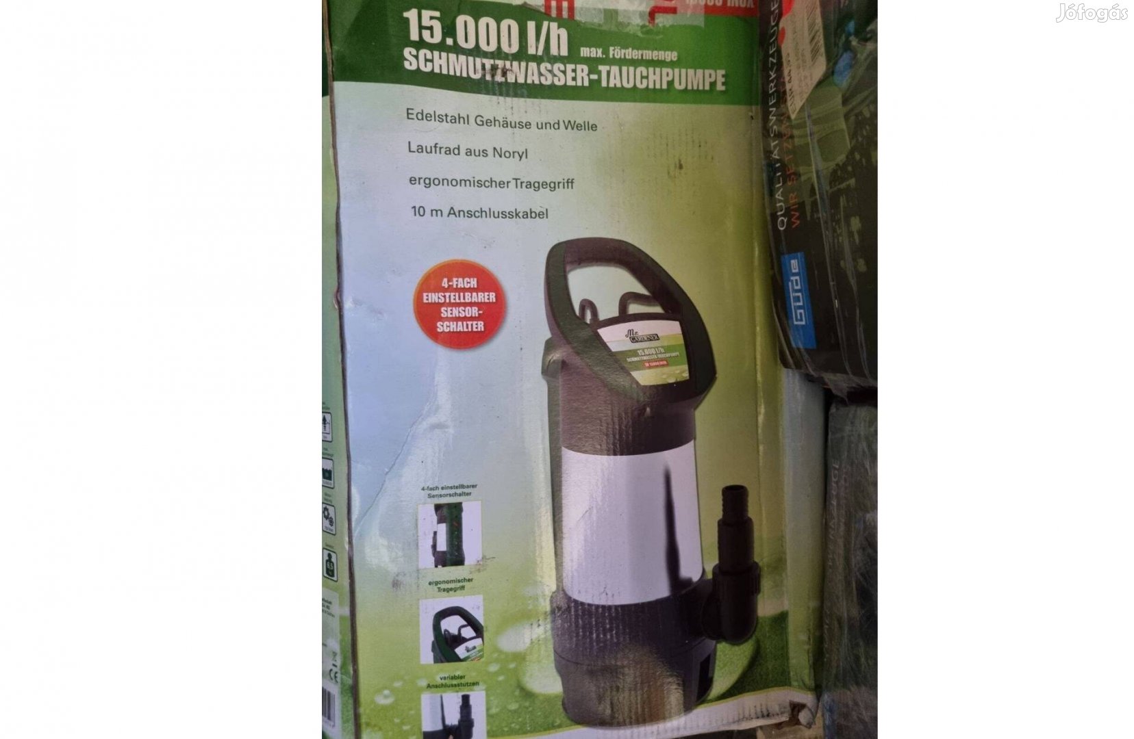 Rozsdamentes szennyvíz szivattyú 3 állású szintjelzővel,