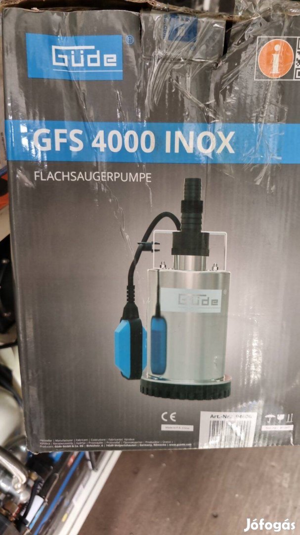 Rozsdamentes szivattyú, 400W-os sekély víz szivattyú úszó automatával