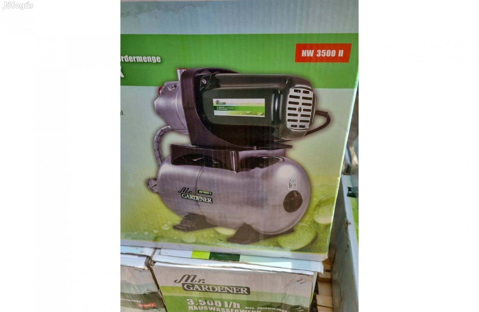 Rozsdamentes tartállyal hidrofor, házi vízmű 1000W-os teljesítménnyel