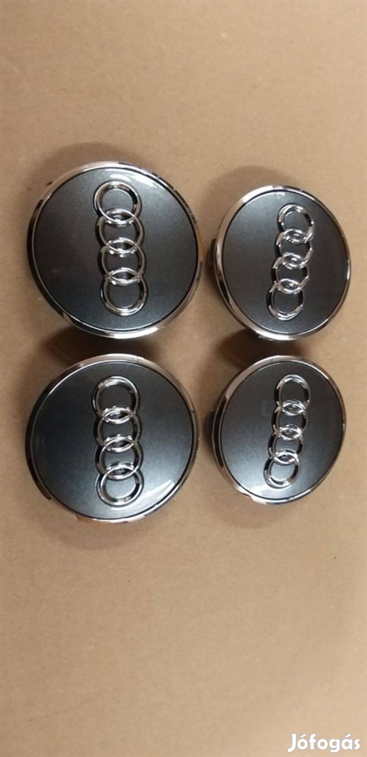 Rrr Új, gyári Audi alufelni kupak 60 mm grafit és fekte