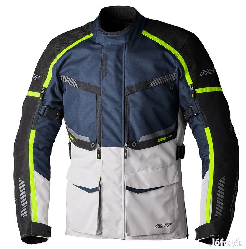 Rst maverick evo ce férfi textil dzseki - tengerészkék/ezüst