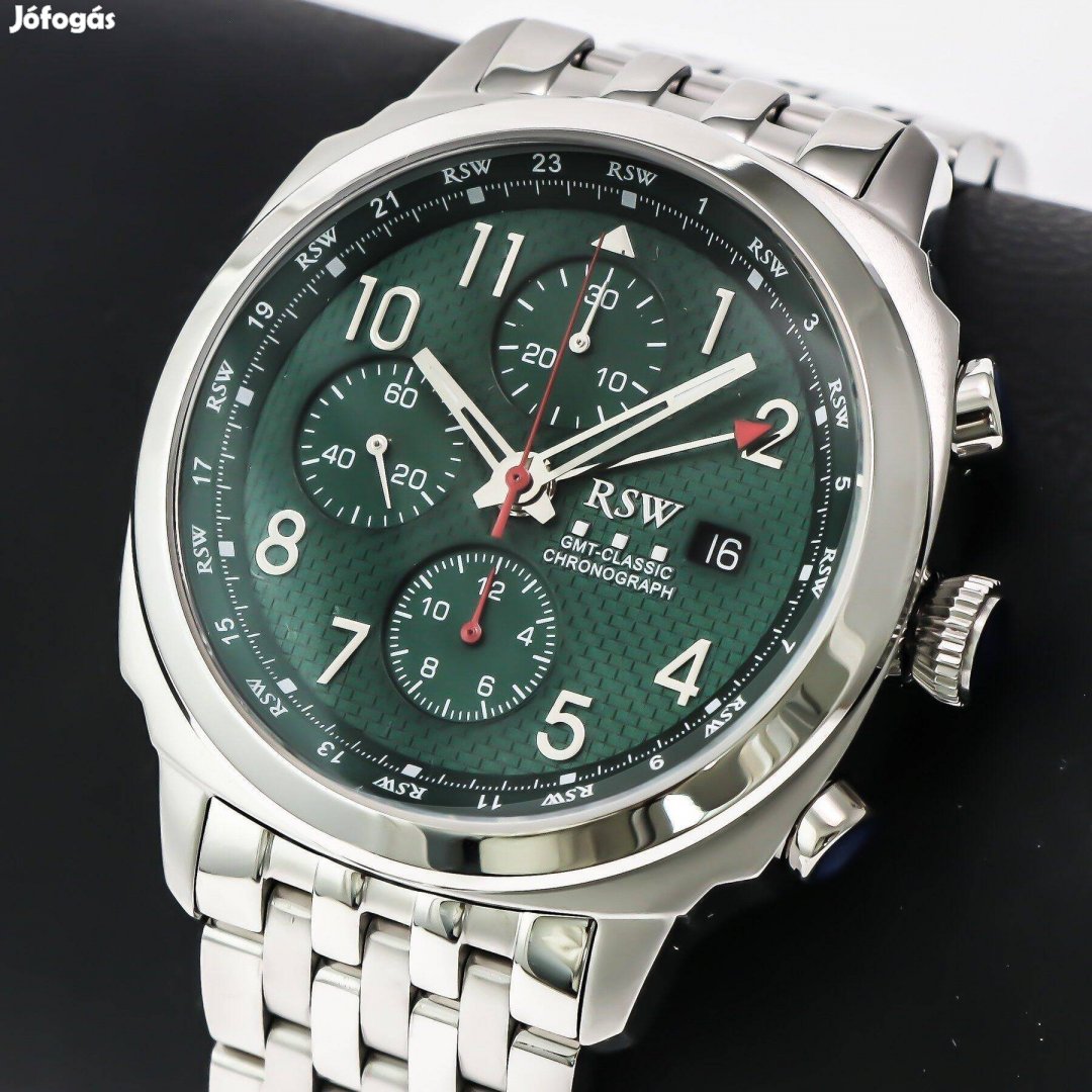 Rsw Master GMT aut kronográf új 2 év nemzetközi garancia