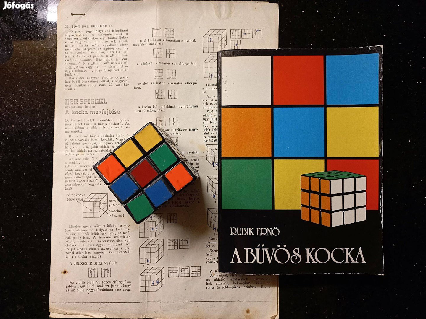 Rubik Ernő: A bűvös kocka, a kocka a kezdeti időkből, kirakási útmutat