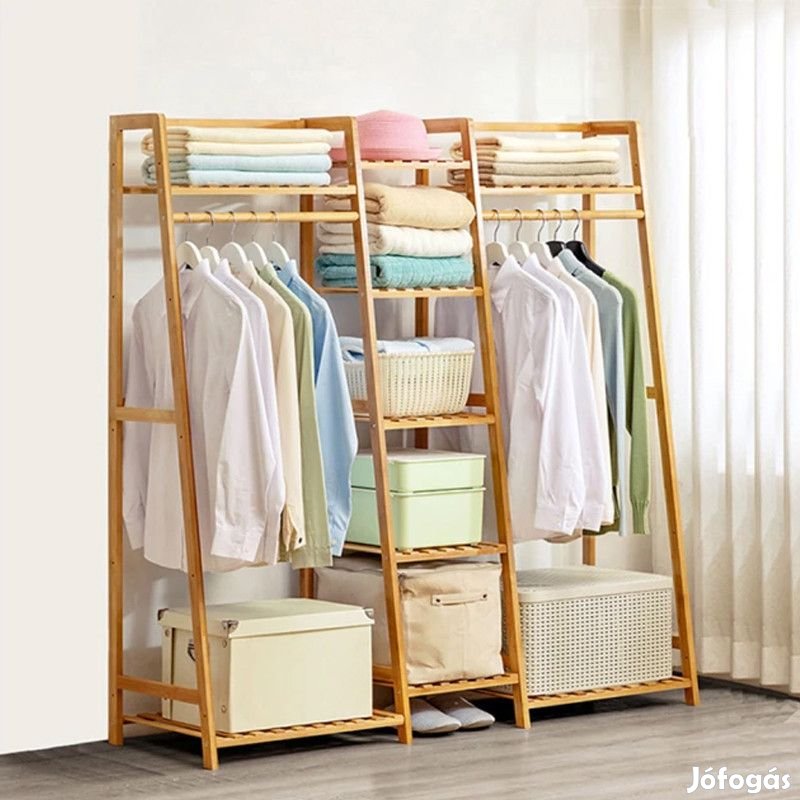 Ruhaállvány cipőtartóval 140x130x40 cm BM02-130-2