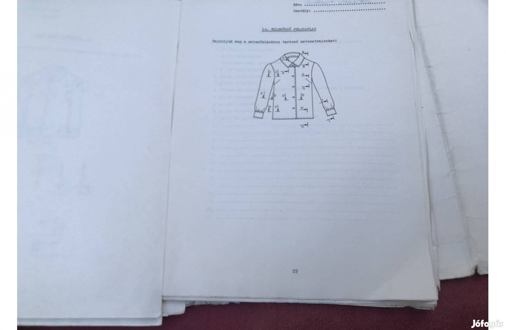 Ruhaipari ellenőrző feladatok füzet 1000 Ft