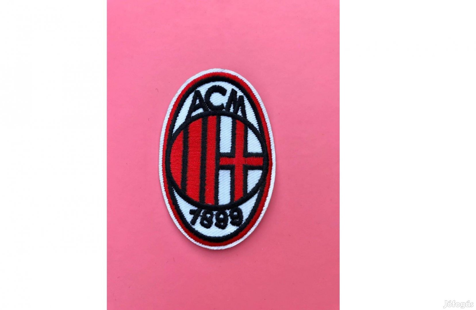 Ruhára vasalható folt rávasaló felvarró címer logo AC Milan 73x50