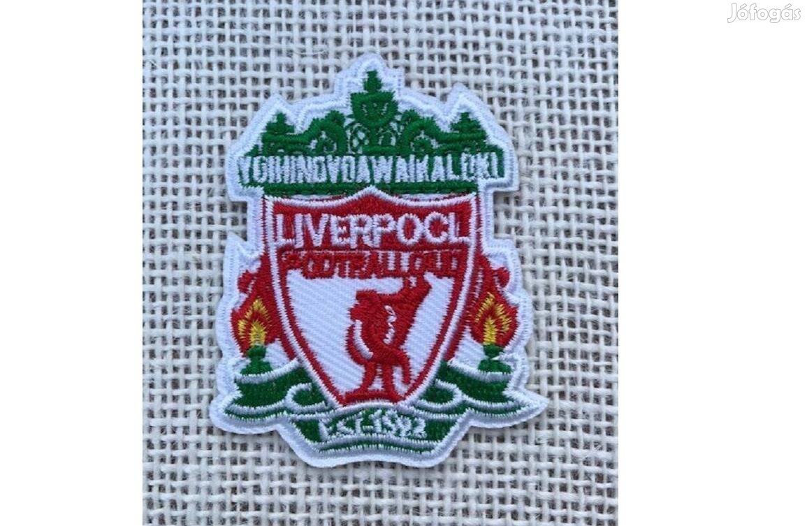 Ruhára vasalható folt rávasaló felvarró címer logo Liverpool 60x45mm