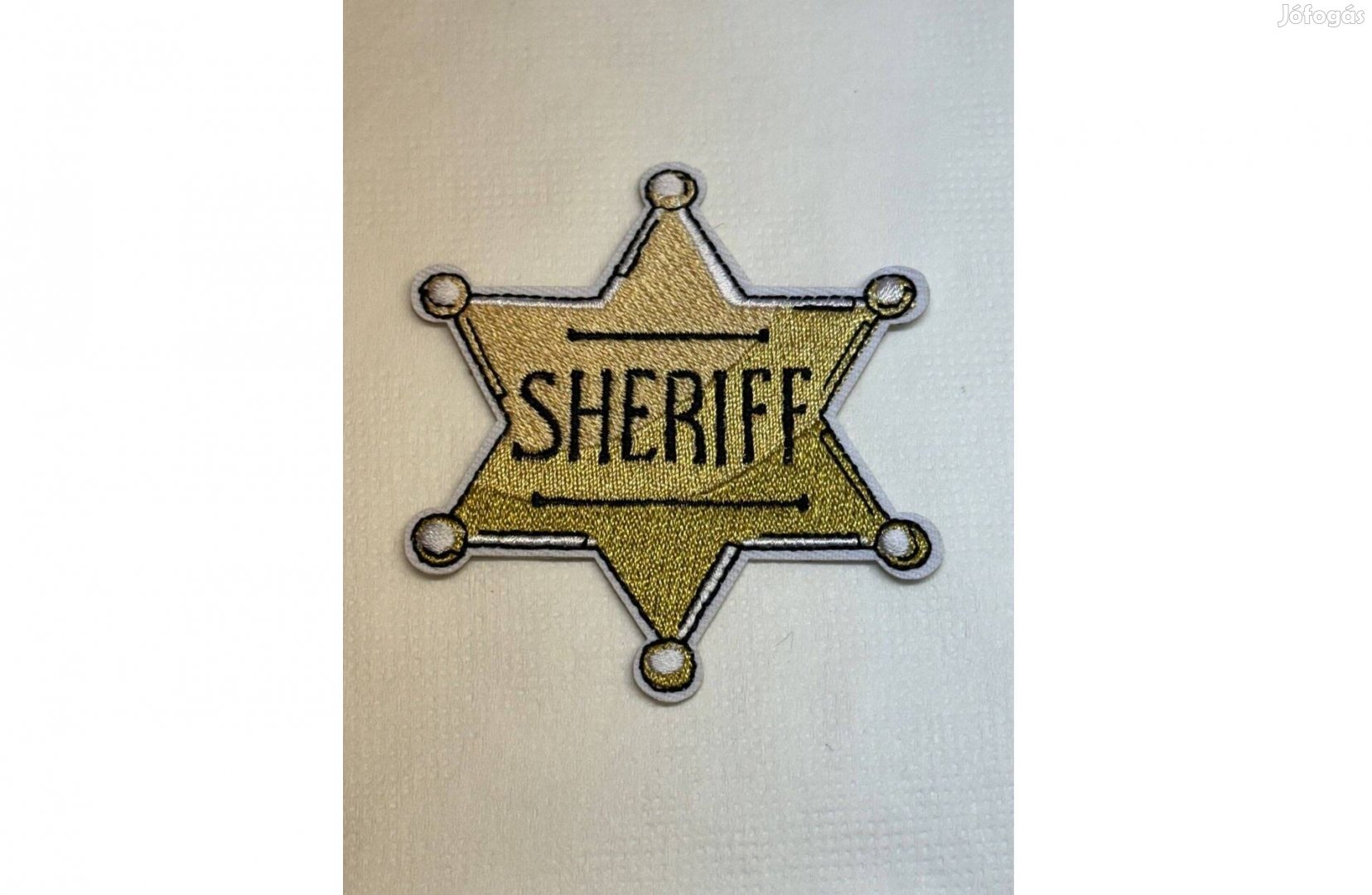 Ruhára vasalható folt rávasaló felvarró sheriff 80mm