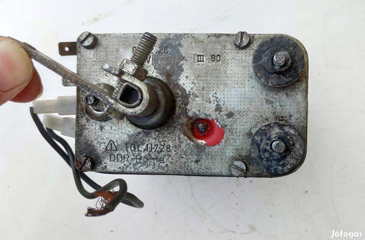 Ruhla (DDR) Ablaktörlő Motor 12V (TGL11728) 1980 (teszteletlen)