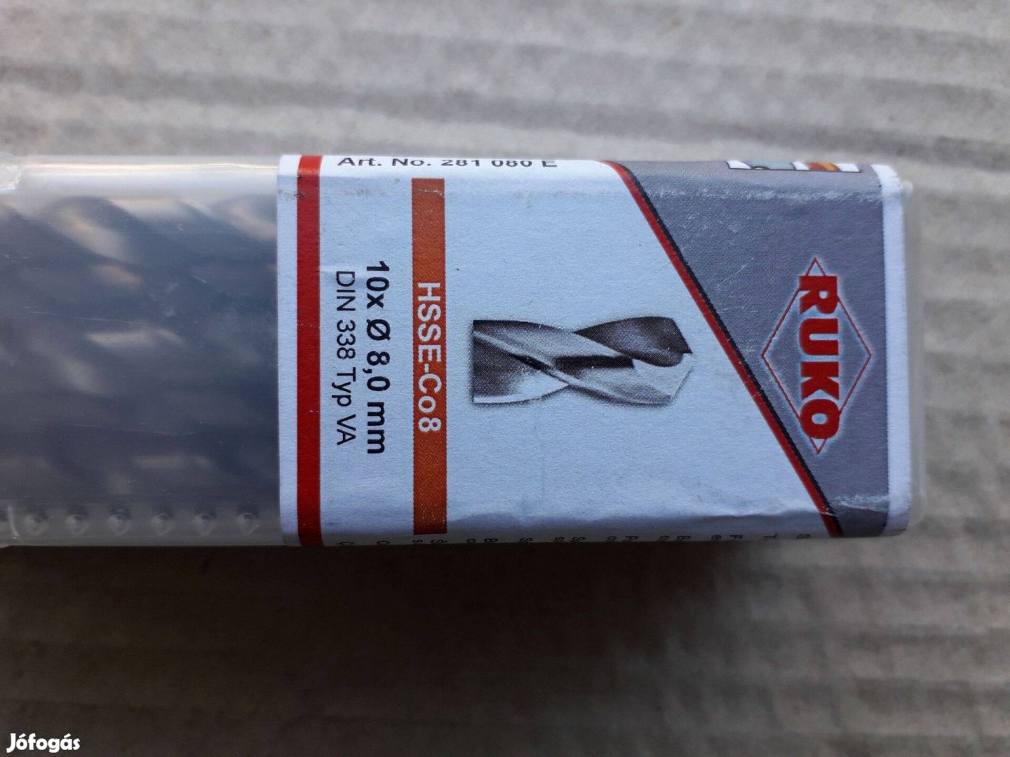Ruko kobaltos csigafúró dia 8mm, Hsse-Co8, Ruko 281080E