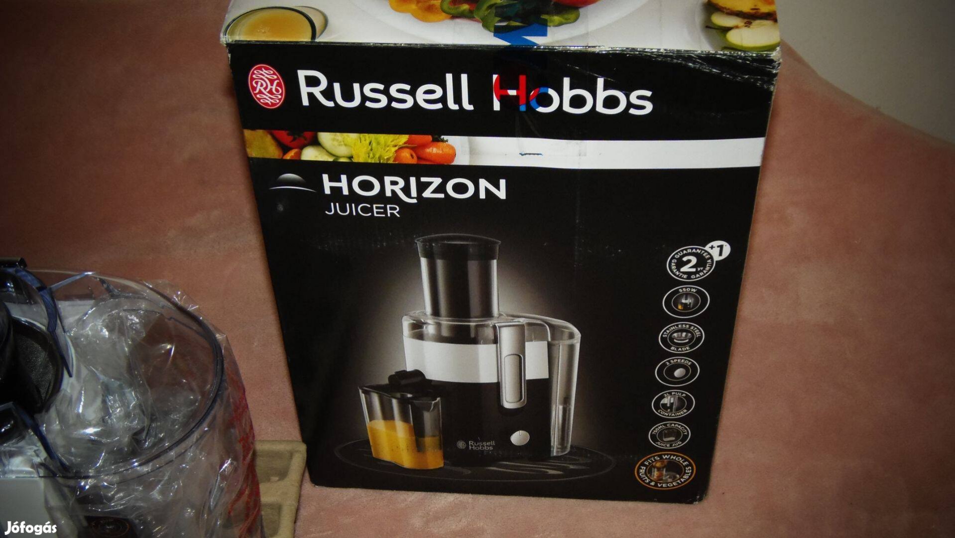 Russel Hobbs gyümölcs centrifuga (Új, 550w, Russel Hobbs Horizon)