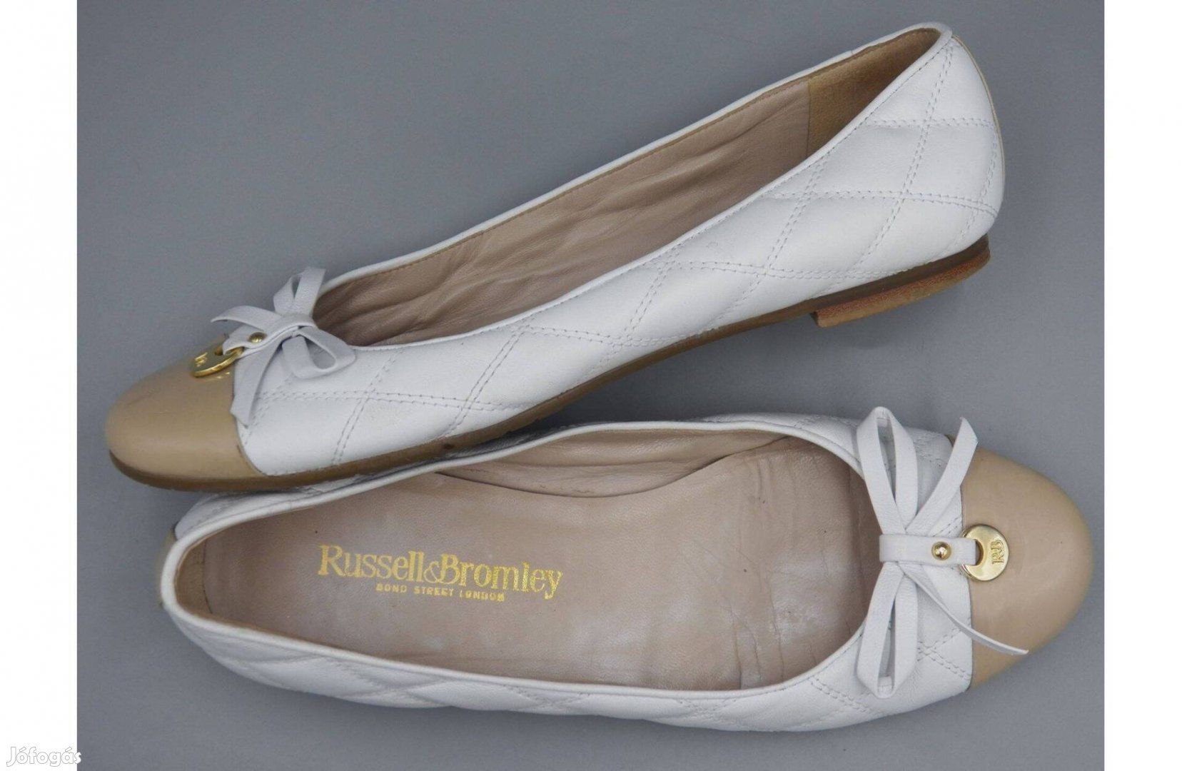 Russell&Bromley kívül-belül bőr balerina, 38,5 -ös