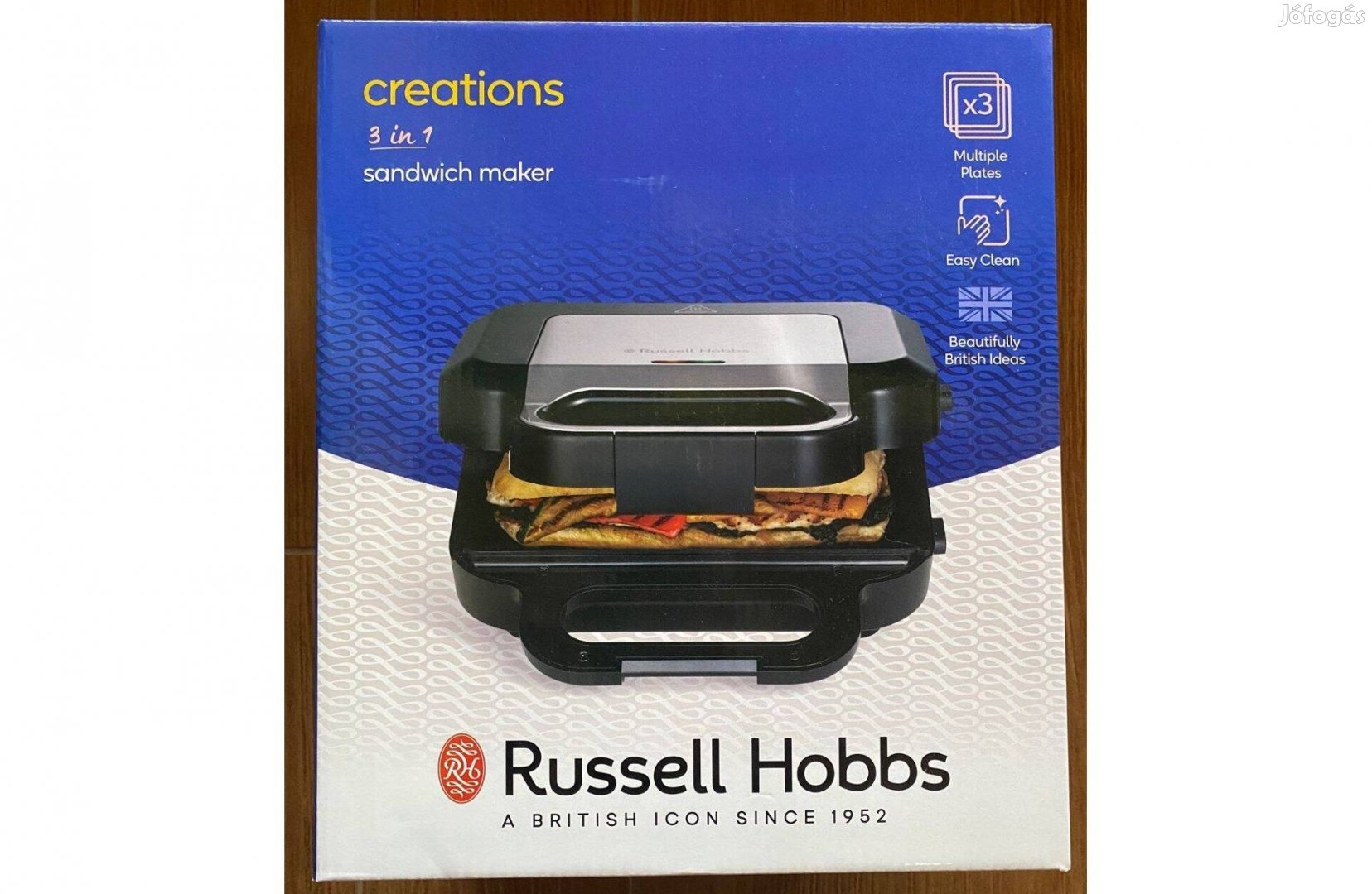 Russell Hobbs 3az1ben új bontatlan szendvicssütő