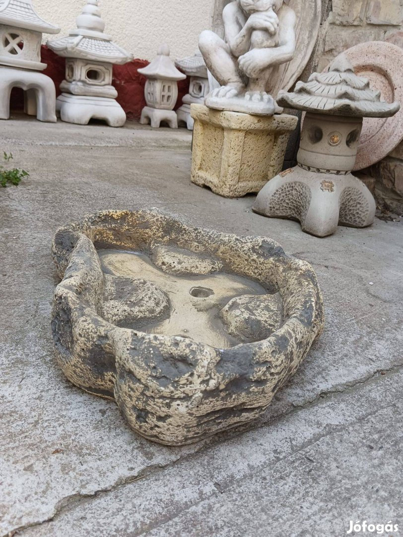 Rusztikus Kerti madáritató szikla forma madár itató vízes bonsai edény