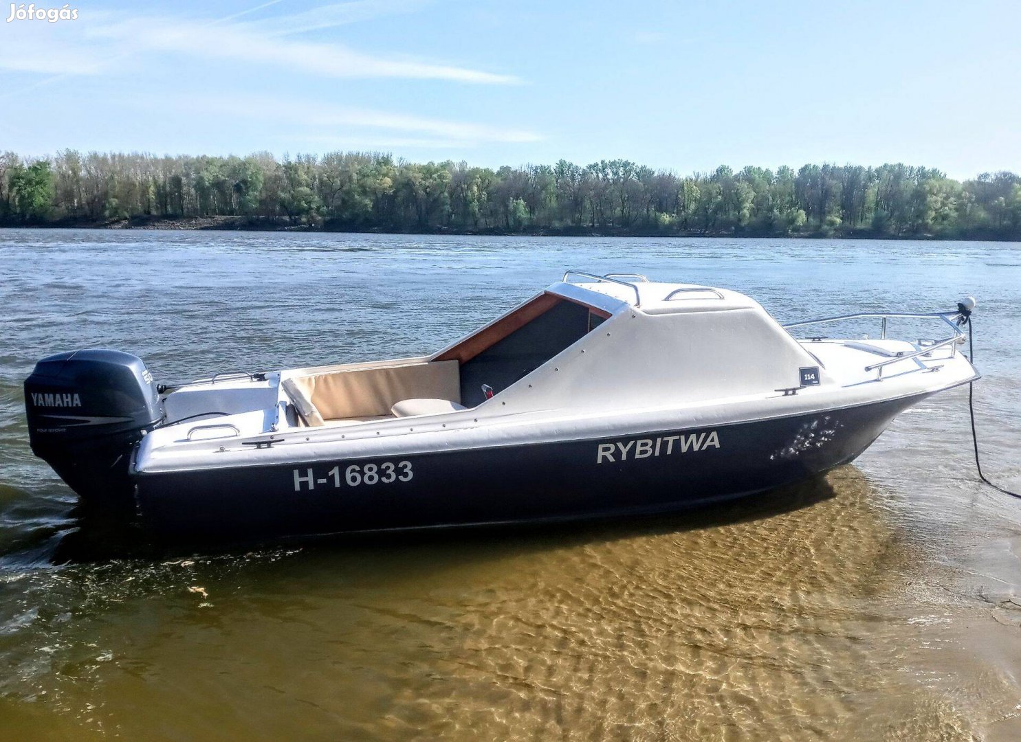 Rybitwa hajó Yamaha 50 le. 4 ütemű m. rendszámtáblás futóval eladó