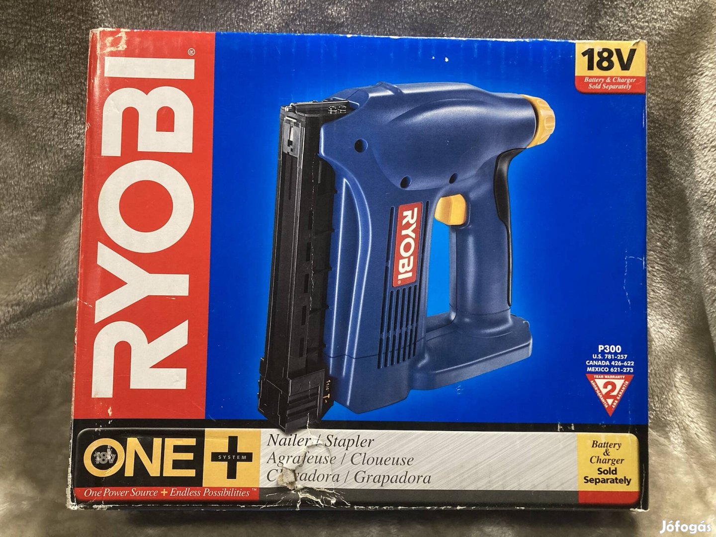 Ryobi 18V tűzőgép/szögbelövő