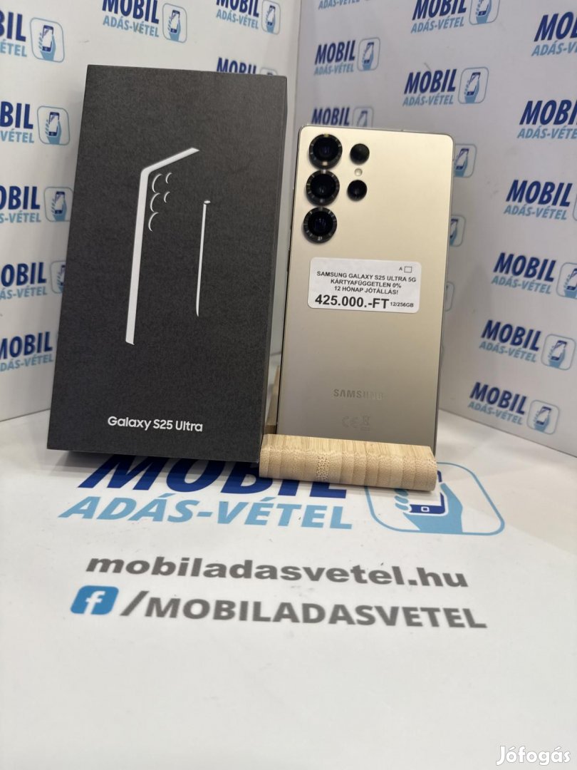 S25 Ultra Kártyafüggetlen 256 GB 12 GB Ram, 12 hó garancia