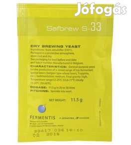 SAFBREW S-33 Sörélesztő 11,5 gr (063)